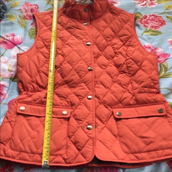 Orange Micro Thin Goose Down Vest Eddie Bauer - Picture 7 of 8